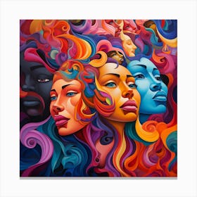 'Colorful Women' Canvas Print