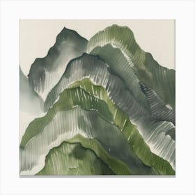 Japanese Watercolour Of Mount Myogi 3 Canvas Print