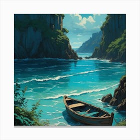 Boat On The Beach Canvas Print