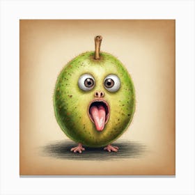 Cartoon Fruit Illustration Canvas Print