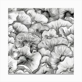 Seamless Pattern Of Mushrooms 4 Canvas Print