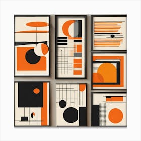 Bauhaus Print Orange Mid Century Modern Wall Art, Pop Culture Print Modern Art, Exhibition Poster, Minimalist Modern, Retro Print Art Print Canvas Print