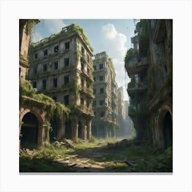 Last Of Us City art print Canvas Print