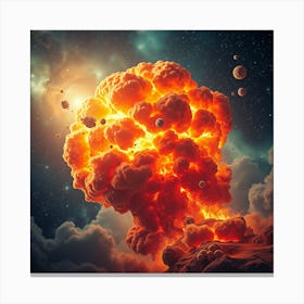 Explosion In Space Canvas Print