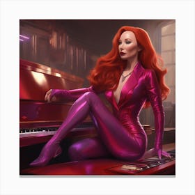 Tori Amos as Jessica Rabbit Canvas Print