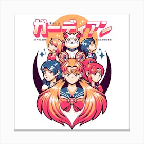Sailor Soldiers Square Canvas Print