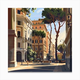 Street In Rome Canvas Print