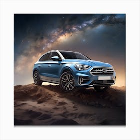 A Car Flaying In The Galaxy A54 3 Canvas Print