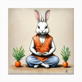 Buddha Bunny 4 Canvas Print