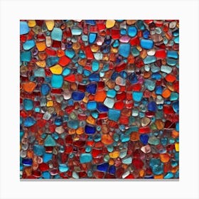 Multi-colored glass, mosaic Canvas Print