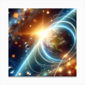 Earth In Space 4 Canvas Print