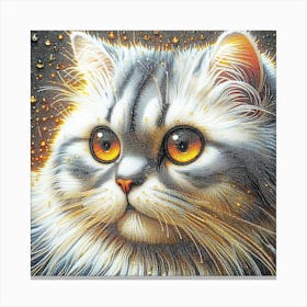 Feline Cat Creative Artwork Illustration 41 Canvas Print