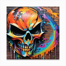 Colorful Skull Canvas Print