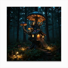 Fairy House In The Forest 9 Canvas Print