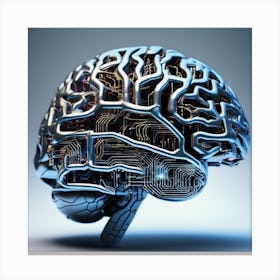 Brain With Circuit Board 2 Canvas Print