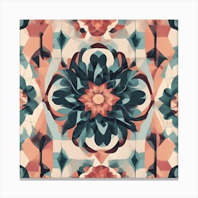 Abstract Floral Pattern Canvas Print