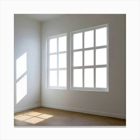 Empty Room With Windows 9 Canvas Print