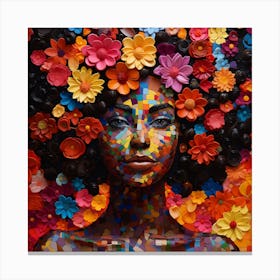 Maraclemente Mosaic Vibrant Colors 3d Black Female Surrounded B F5b588fd 3304 4072 A38a 346a062d669f Canvas Print