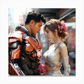 Robot Couple 14 Canvas Print