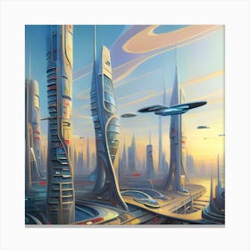 Futuristic City Canvas Print