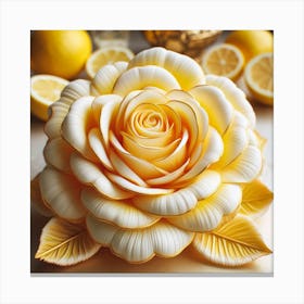 Lemon Rose 2 Canvas Print