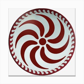 Red And White Swirl Canvas Print