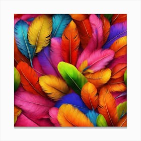 Colorful feathers Canvas Print