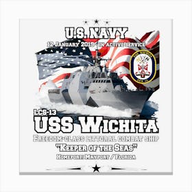 Uss Wichita (Lcs 13) Freedom Class Littoral Combat Ship Canvas Print