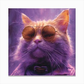 Cat With Sunglasses Canvas Print