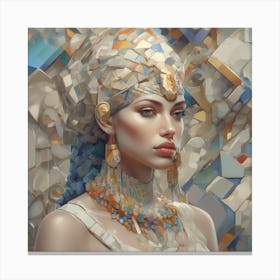 The Jigsaw Becomes Her - Pastel 16 Canvas Print