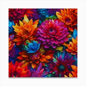 Colorful Floral Explosion Canvas Print
