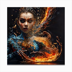 Fire And Flames 1 Canvas Print