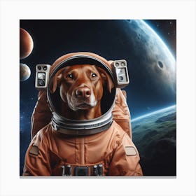 Dog In Space Canvas Print