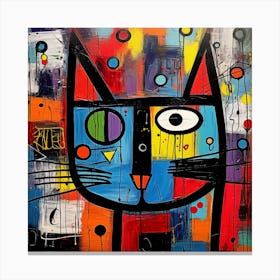 Colorful Cat Canvas Print