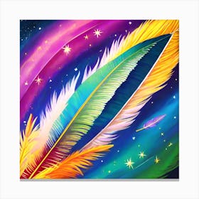 Feather Painting, Feather Art, Feather Painting, Feather Painting Canvas Print