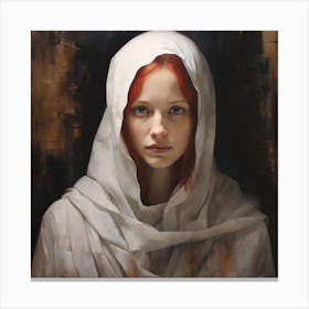 Woman With Red Hair Canvas Print