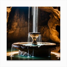 Fountain in Cave Canvas Print