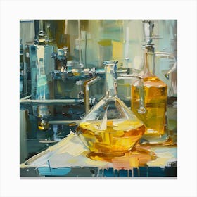 Oil Refining - Chemistry Oil Painting Canvas Print