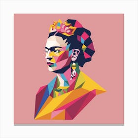 Frida Kahlo Lion Canvas Print