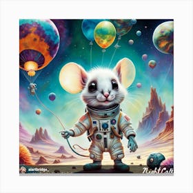 Mouse In Space Canvas Print