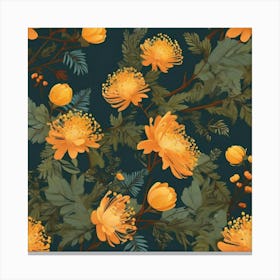 Flowers of Mimosa, Vector art Canvas Print