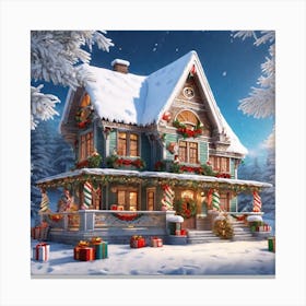 Christmas House 159 Canvas Print