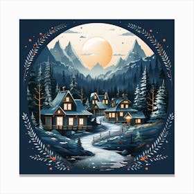 Winter Village 1 Canvas Print