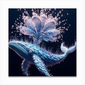 Whale In Water Canvas Print