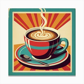 Retro Coffee Cup 1 Canvas Print