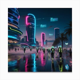 Futuristic City Canvas Print