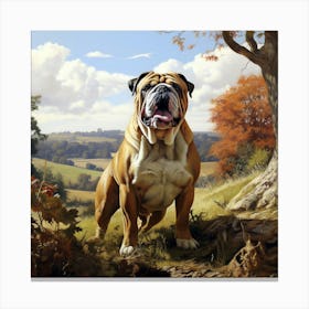 Countryside British Bulldog Canvas Print