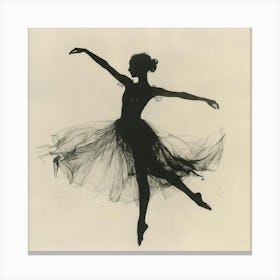 Ballet Dancer In Motion Dynamic Pose Canvas Print