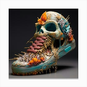 Day Of The Dead Sneakers 1 Canvas Print