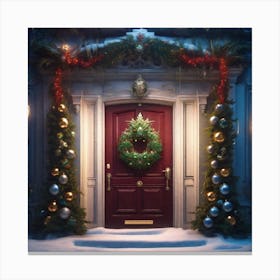 Christmas Door 99 Canvas Print